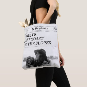 Bruidsfeest Krant Laatste Toast Op De Pistes In Tote Bag