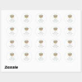 Bruidsfeest Labels, Bruid Classic Rond  Ronde Sticker (Vel)