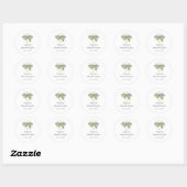 Bruidsfeest Labels, Bruid Classic Ronde Sticker (Vel)
