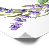 Bruidsfeest lavendel citroenen welkom poster (Hoek)