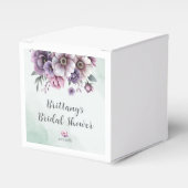 Bruidsfeest Lavendel & Groen Bloemendesign  Bedankdoosjes (Voorkant Zijde)