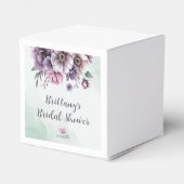 Bruidsfeest Lavendel & Groen Bloemendesign  Bedankdoosjes (Achterkant)