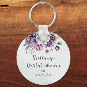 Bruidsfeest Lavendel & Groen Bloemendesign Sleutelhanger
