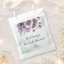 Bruidsfeest Lavendel & Groen Bloemmotief Bedankzakje