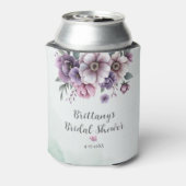 Bruidsfeest Lavendel & Groen Bloemmotief  Blikjeskoeler (Blikje Achterkant)