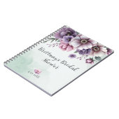 Bruidsfeest Lavendel & Groen Bloemstuk Notitieboek (Linkerzijde)