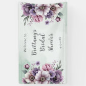 Bruidsfeest Lavendel & Groen Bloemstuk Spandoek (Verticaal)