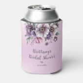 Bruidsfeest Lavendel Waterverf Bloemen Blikjeskoeler (Blikje Achterkant)