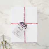 Bruidsfeest Lavendel Waterverf Bloemen  Cadeaulabel (Met Touw)