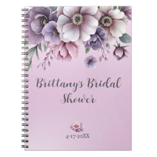 Bruidsfeest Lavendel Waterverf Bloemen Notitieboek