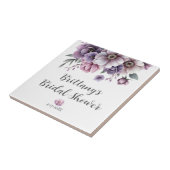 Bruidsfeest Lavendel Waterverf Bloemen Tegeltje (Zijkant)