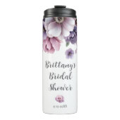 Bruidsfeest Lavendel Waterverf Bloemen Thermosbeker (Voorkant)