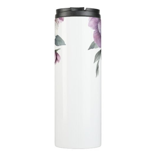 Bruidsfeest Lavendel Waterverf Bloemen Thermosbeker (Achterkant)