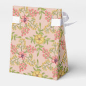 Bruidsfeest lente bloem roze mooie bloemen bedankdoosjes (Achterkant)