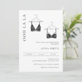 Bruidsfeest lingerie Minimalistisch modern Kaart (Staand voorkant)