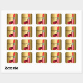 Bruidsfeest Lippenstift bruiloft Bruidsmeisjes Vierkante Sticker (Vel)