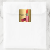 Bruidsfeest Lippenstift bruiloft Bruidsmeisjes Vierkante Sticker (Tas)