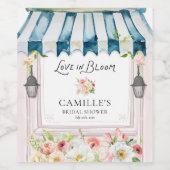 Bruidsfeest Love in Bloom Bloemenmarkt Wijn Etiket (Enkel label)
