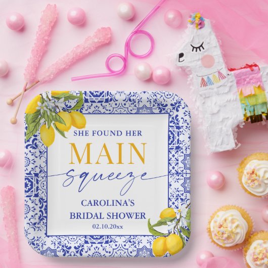 Bruidsfeest Main Squeeze Papieren Bordje (Feest)