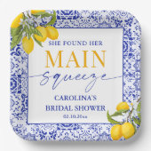 Bruidsfeest Main Squeeze Papieren Bordje (Voorkant)