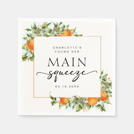 Bruidsfeest Main Squeeze Servet (Voorkant)