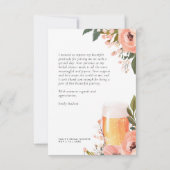 Bruidsfeest met bierliefde bedankkaart (Achterkant)