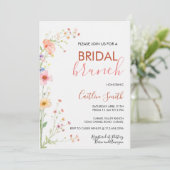 Bruidsfeest met bloemen kaart (Staand voorkant)