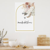 Bruidsfeest met bloemen poster (Keuken)