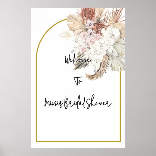 Bruidsfeest met bloemen poster (Voorkant)