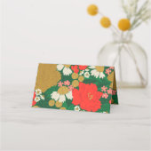 Bruidsfeest met bloemstukken plaatskaartje (Achterkant)