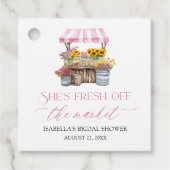 Bruidsfeest met Boeremarktthema Bedankjes Labels (Voorkant)