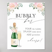 Bruidsfeest met bubbels poster (Voorkant)