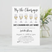Bruidsfeest met champagne kaart (Staand voorkant)