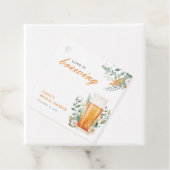 Bruidsfeest met een Bierliefde die Borrelt Bedankjes Labels (In situ)