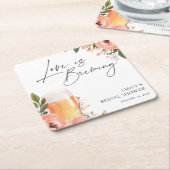 Bruidsfeest met een Brouwende Liefde voor Bier Kartonnen Onderzetters (Schuin)