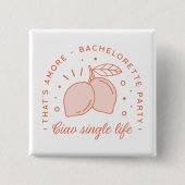 Bruidsfeest met Italiaanse zomerthema grap Vierkante Button 5,1 Cm (Voorkant)