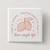 Bruidsfeest met Italiaanse zomerthema grappig Vierkante Button 5,1 Cm (Voorkant)