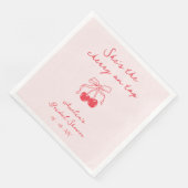 Bruidsfeest met Kers op de Taart Servet (Hoek)