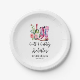 Bruidsfeest met Laarzen en Bruis Papieren Bordje