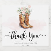 Bruidsfeest met Laarzen en Bruis Sparkling Wijnetiket (Enkel label)