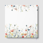Bruidsfeest met levendige wilde bloemen gastenboek (Achterkant)