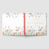 Bruidsfeest met levendige wilde bloemen gastenboek (Volledig)