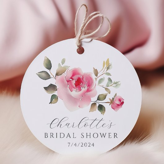 Bruidsfeest met Roze Bloesem Bedankjes Labels