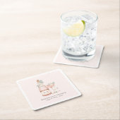 Bruidsfeest met Rozenblaadjes & Prosecco Jubileumf Kartonnen Onderzetters (Insitu)