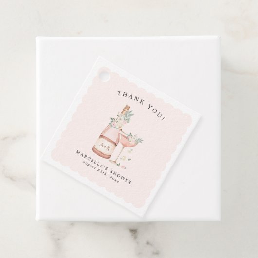 Bruidsfeest met Rozenblaadjes & Prosecco Jufferslu Bedankjes Labels (In situ)