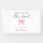 Bruidsfeest met 'She's Tying the Knot' op maat Spandoek (Horizontaal)