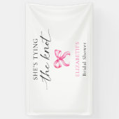 Bruidsfeest met 'She's Tying the Knot' op maat Spandoek (Verticaal)