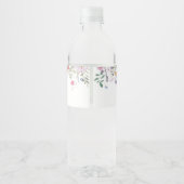 Bruidsfeest met verse wilde bloemen waterfles etiket (Achterkant)