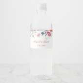 Bruidsfeest met verse wilde bloemen waterfles etiket (Voorkant)
