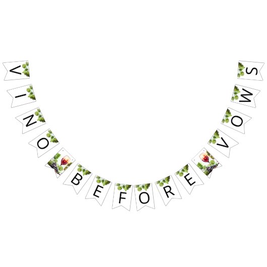 Bruidsfeest met 'Vino Before Vows'  Vlaggetjes (Alle)